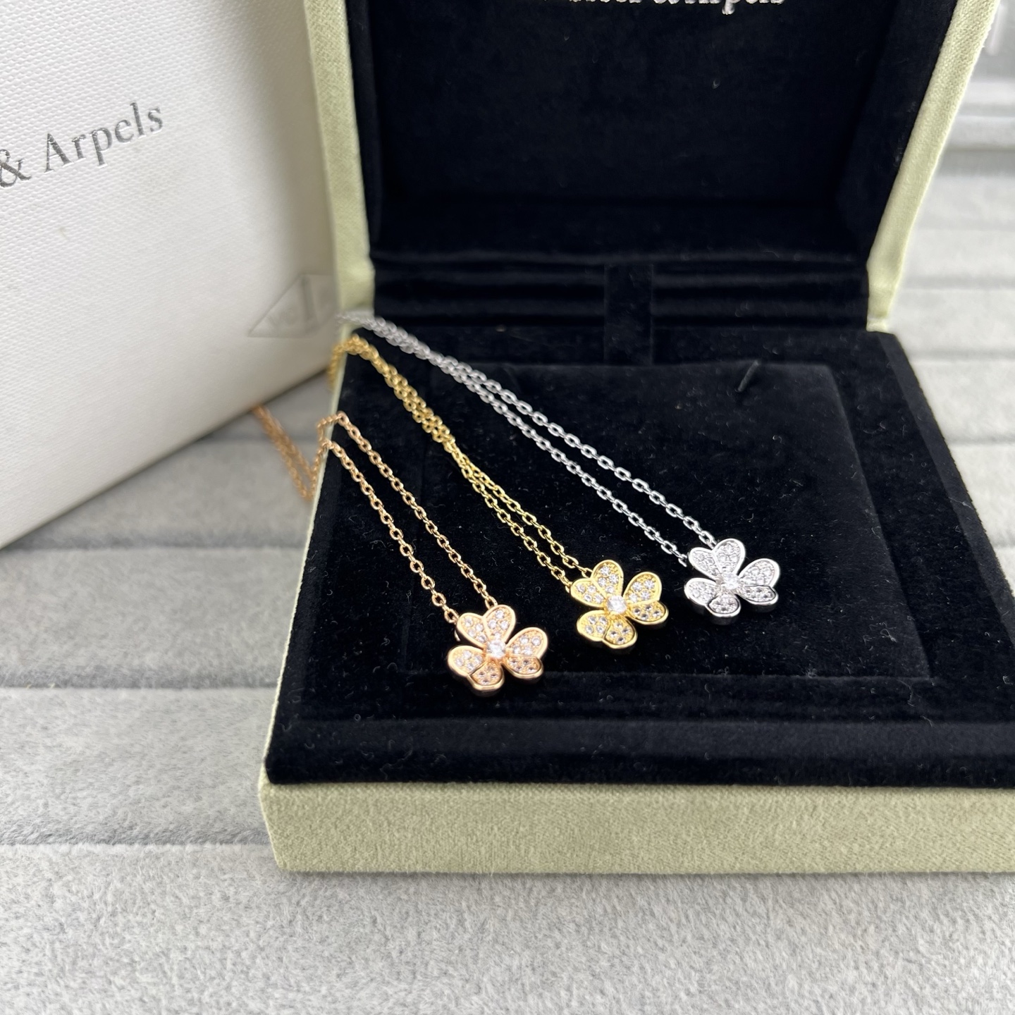 Mini Pave Diamond Pendant Necklace