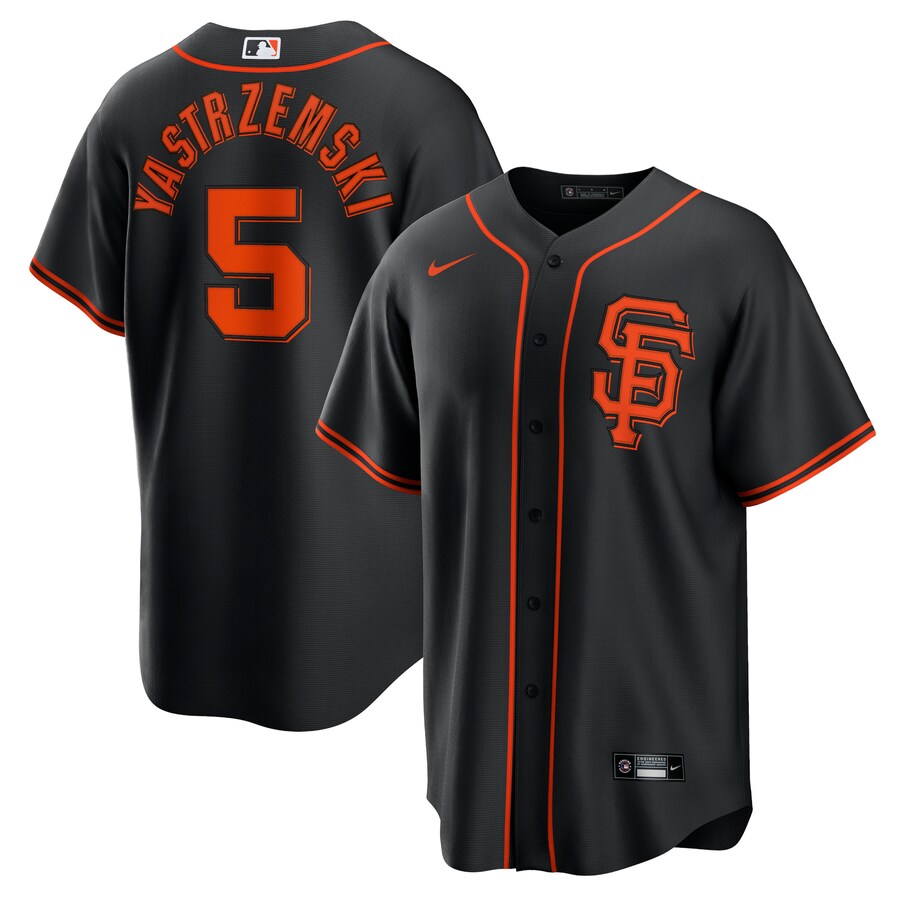 Mike Yastrzemski San Francisco Giants Alternate Player Name Jersey Black