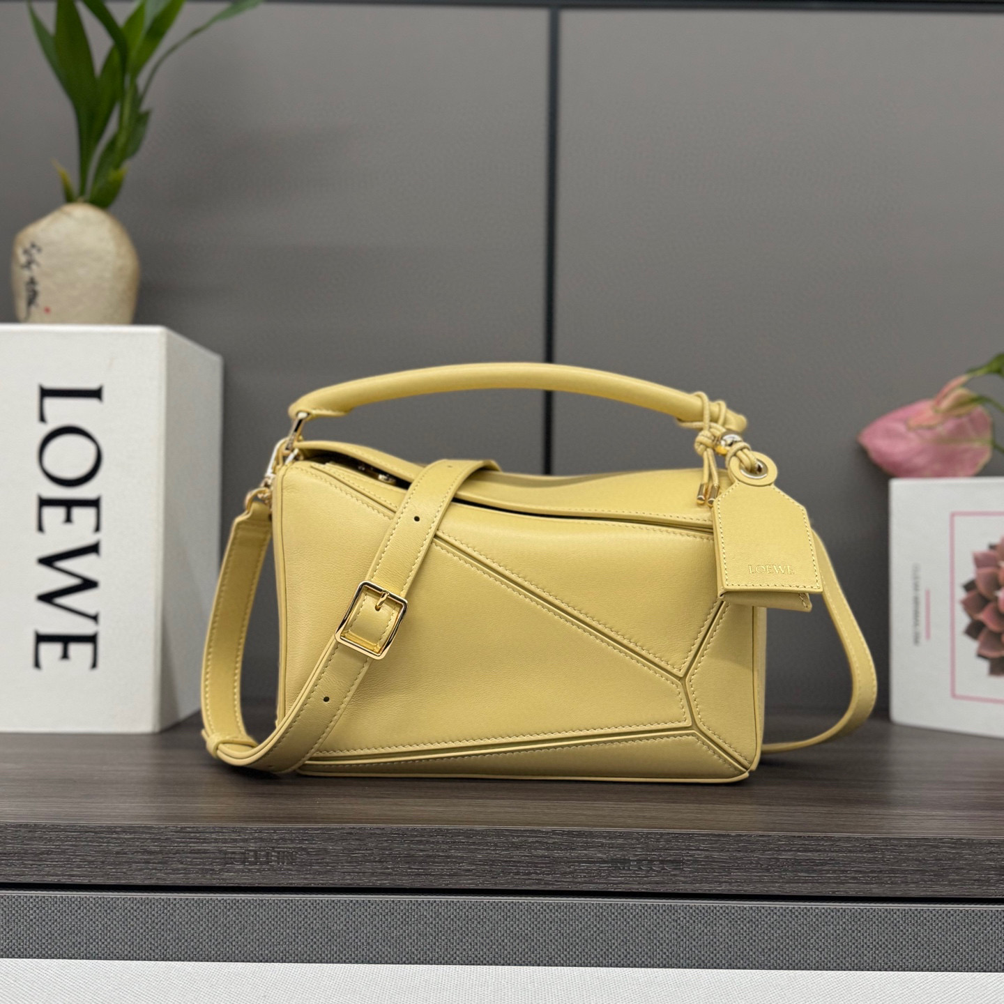LOEWE-Small Nappa Leather Featherlight Puzzle Handbag
