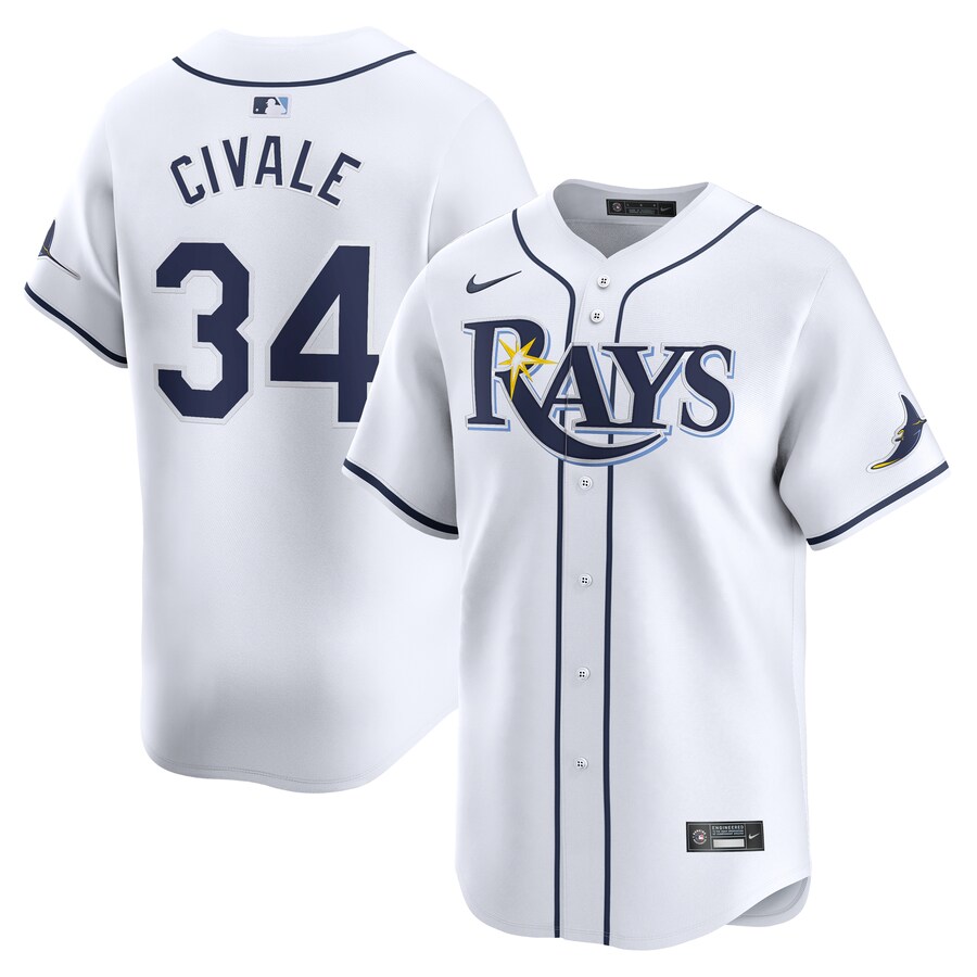 Aaron Civale Tampa Bay Rays Home Limited Player Jersey White