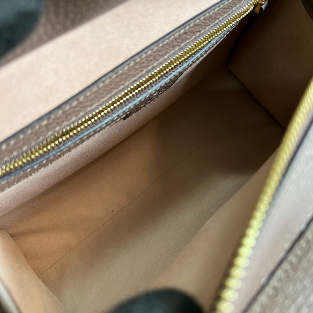 Gucci Ophidia Small Tote With Web Brown