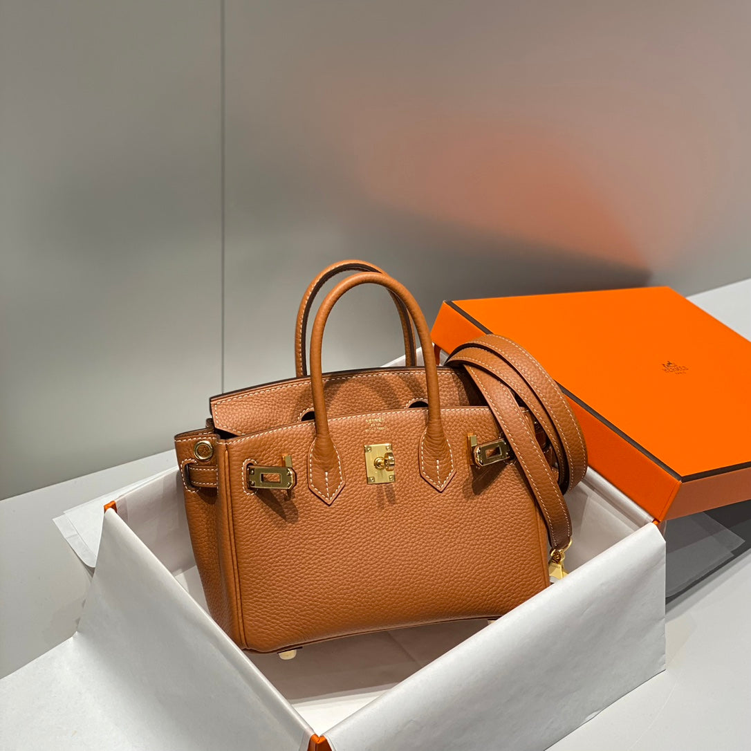 Hermes Birkin 20Cm Gold Togo Leather Gold Hardware