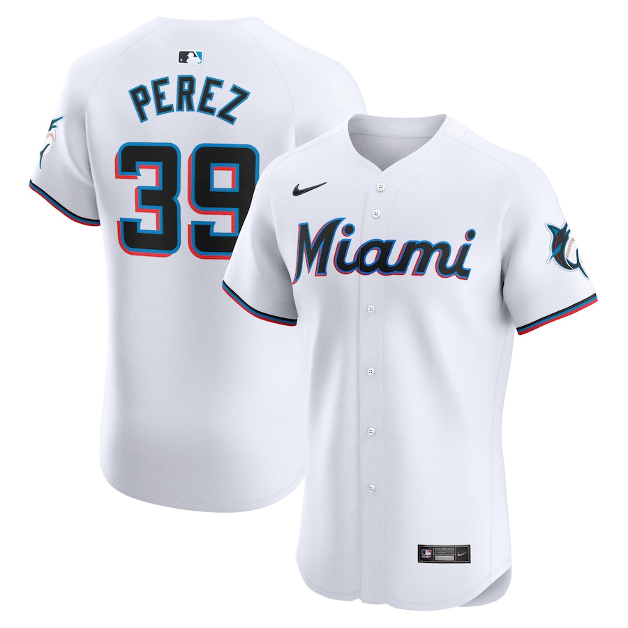 Eury Perez Miami Marlins Home Elite Player Jersey White