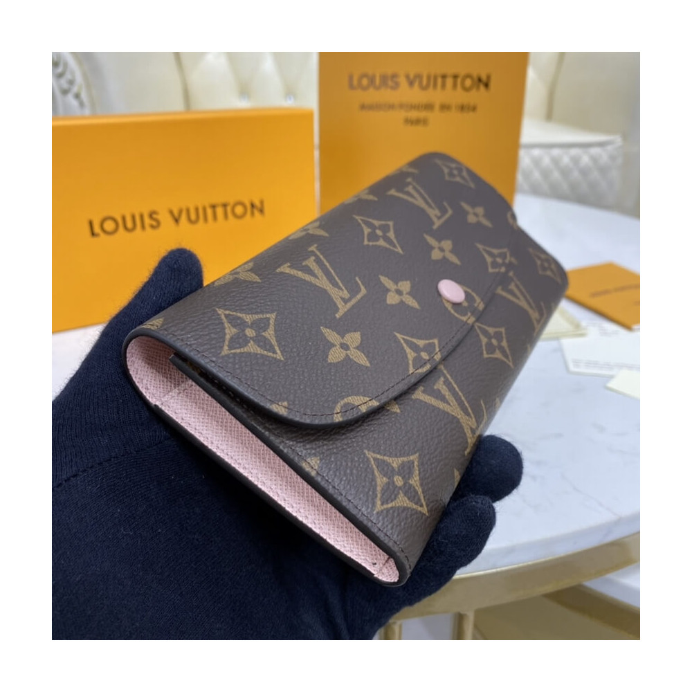 Louis Vuitton Monogram Canvas Emilie Wallet Pink