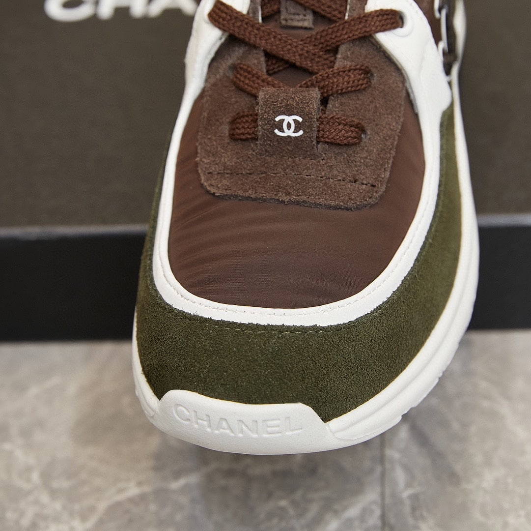 Chanel Cc Suede Brown Green