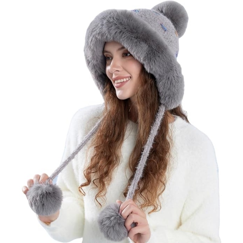 Women Winter Sherpa Beanie Hats