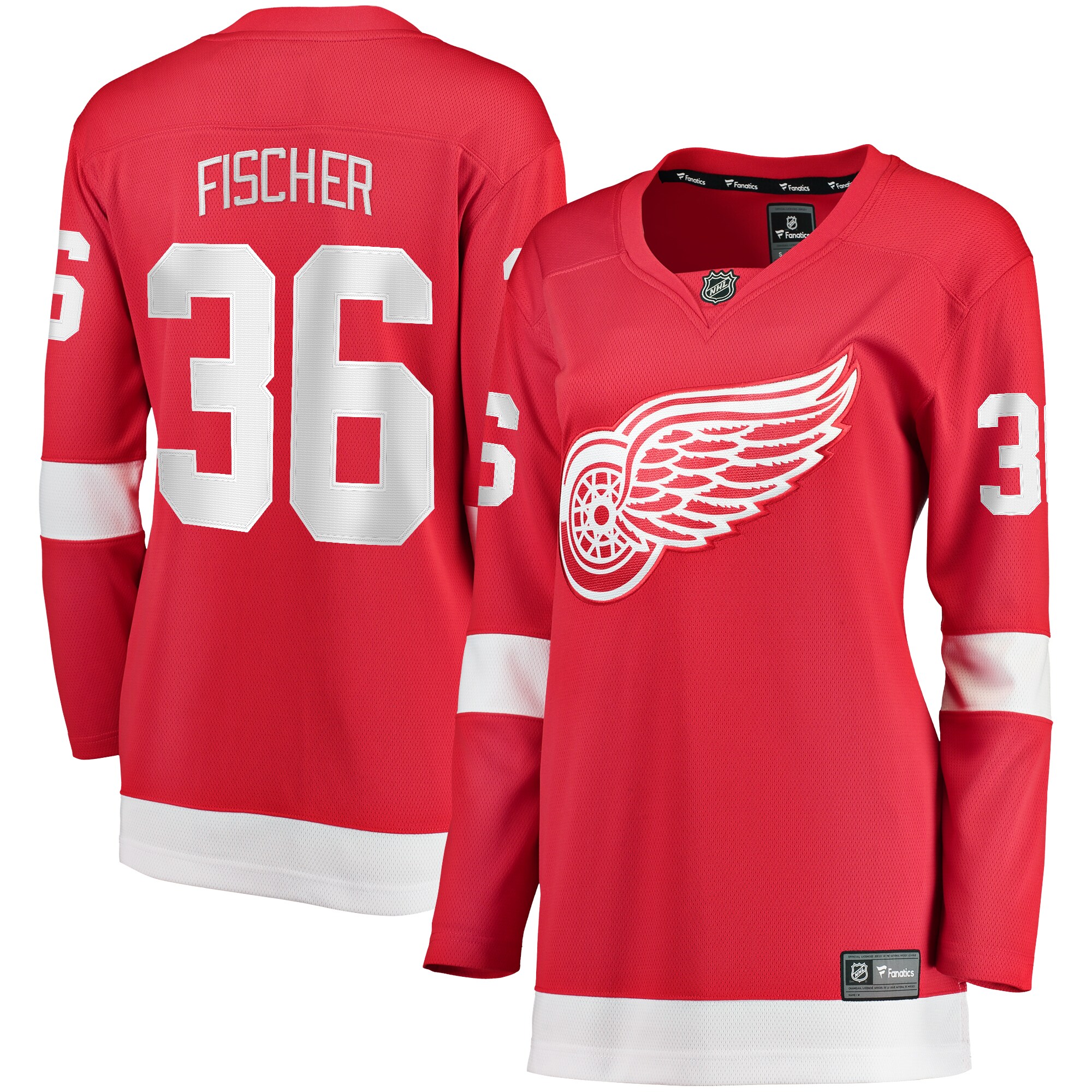 Christian Fischer Detroit Red Wings Fanatics Women’s Home Breakaway Player Jersey – Red