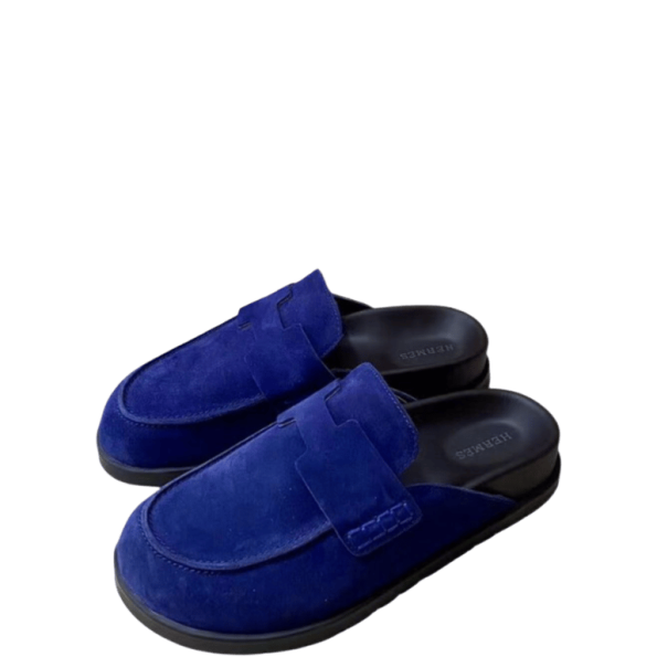 HERMES GO MULE NAVY BLUE