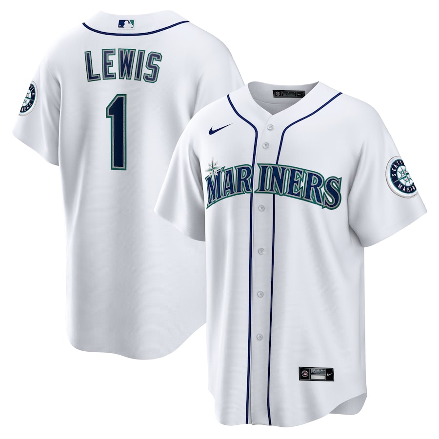 Kyle Lewis Seattle Mariners Player Name Jersey White