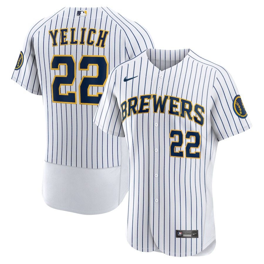 Christian Yelich Milwaukee Brewers Team Alternate Player Jersey White