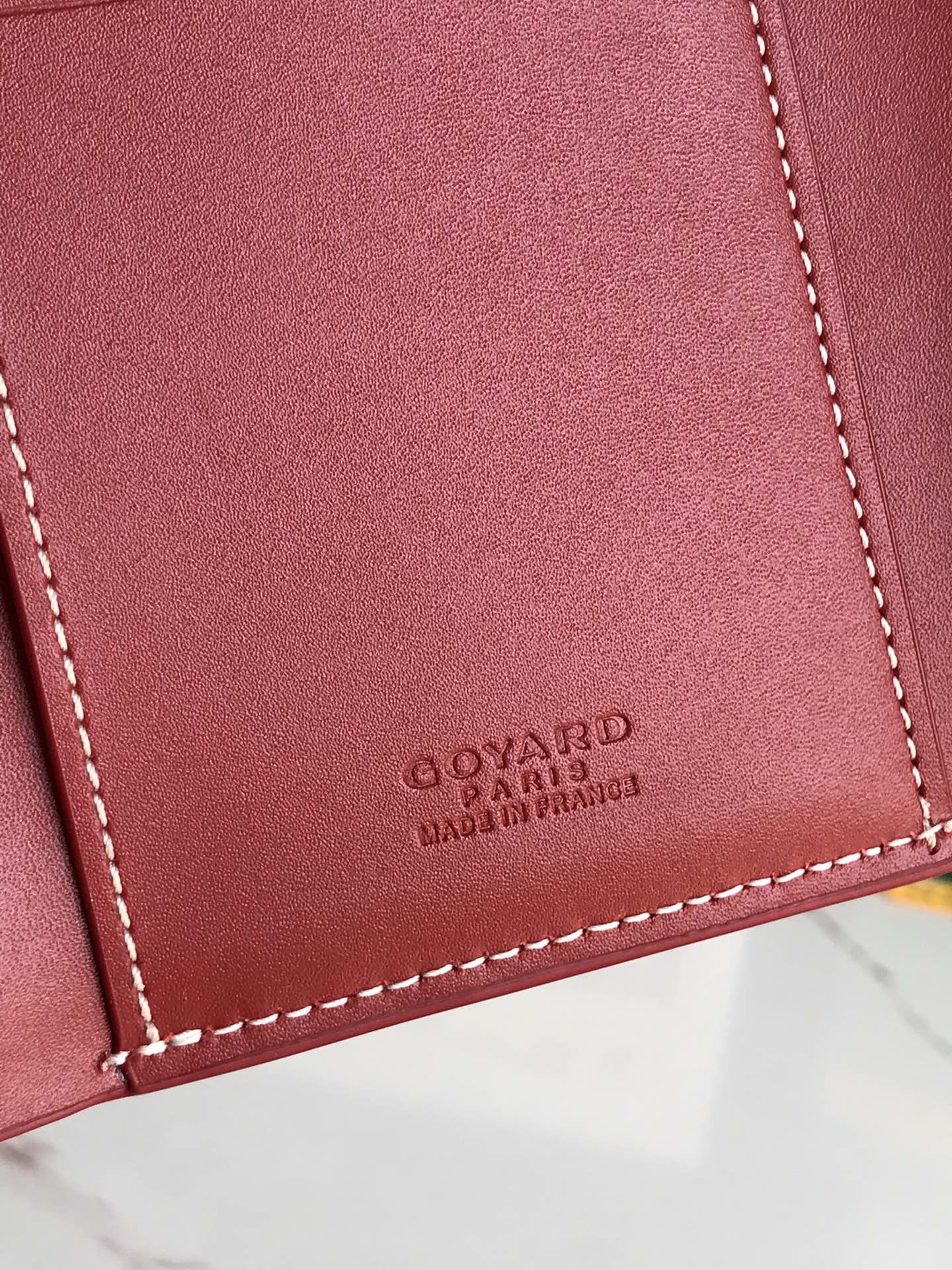 Goyard Saint-Gabriel Wallet Classic Red Calfskin And Goyardine Canvas 12cm