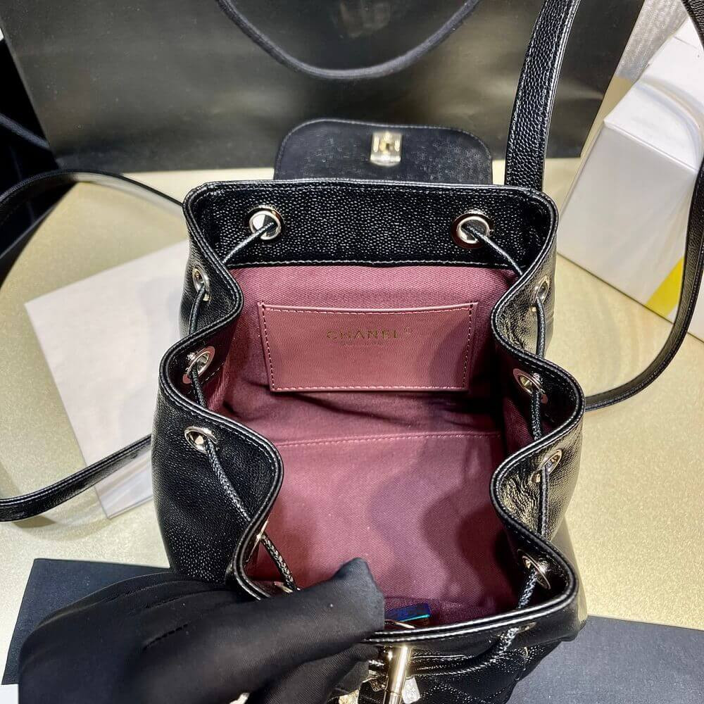 Chanel Business Affinity Mini Backpack in Black Caviar 25.4cm