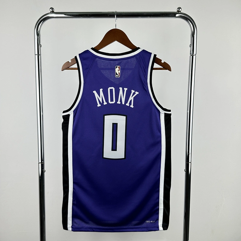 2025 NBA Sacramento Kings 0 MONK Basketball Jersey