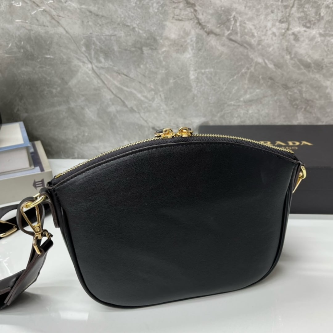 Prada Leather Mini Shoulder Bag Black 21Cm 1Bh212 2Aix F0002 V Nvm