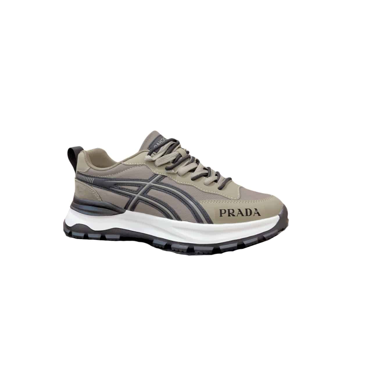 Prada Sport Sneakers Curved Line Green And Black