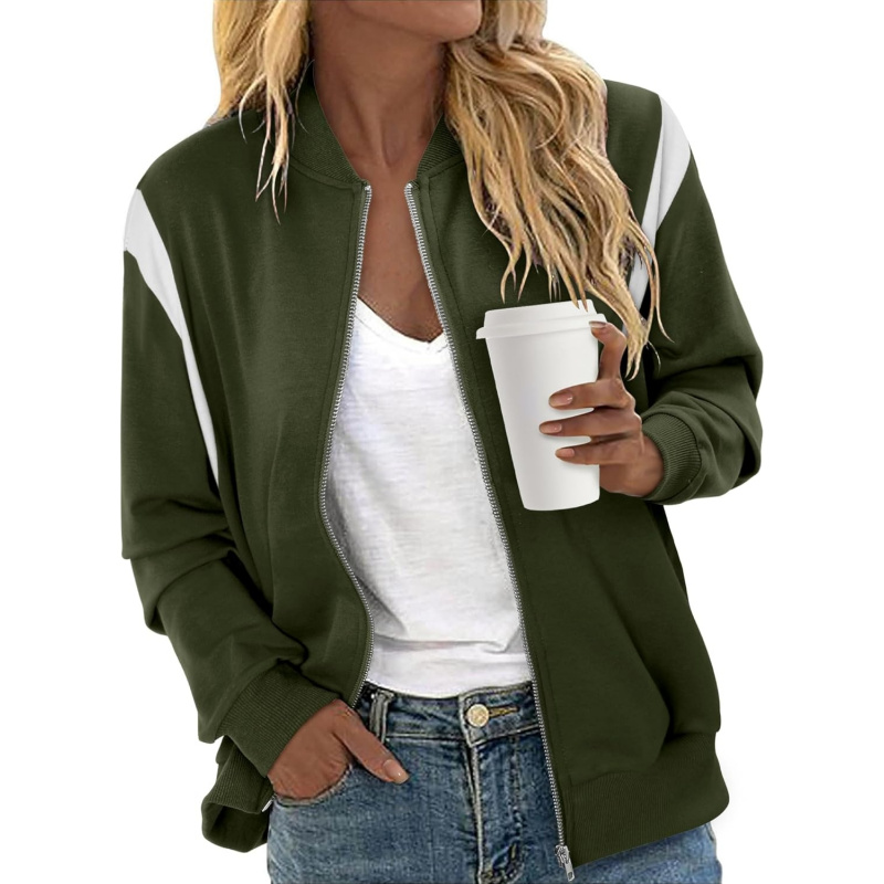 Women's Zip Up Jacket Casual Long Sleeve