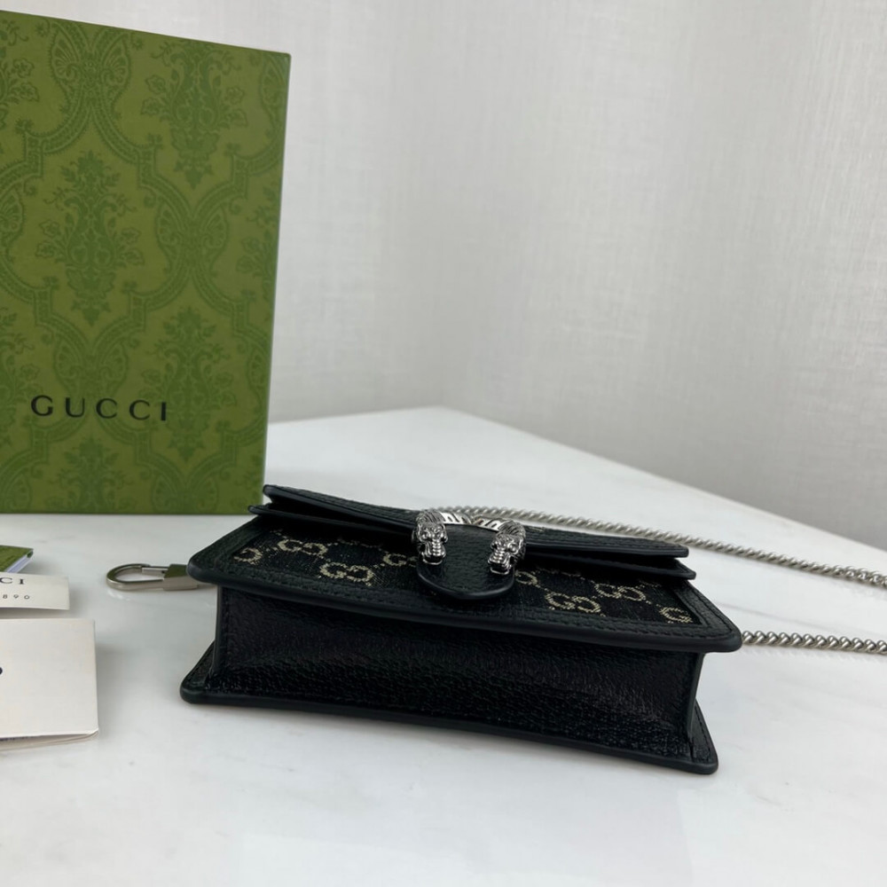 Gucci Dionysus GG Super Mini Bag in Black