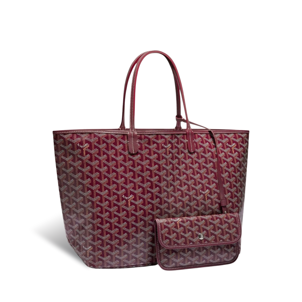 Goyard Saint Louis Pm 34Cm Burgundy Canvas Chevroches Calfskin