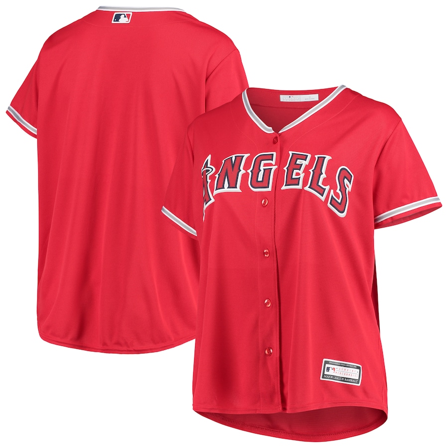 Los Angeles Angels Women's Plus Size Alternate Team Jersey Red