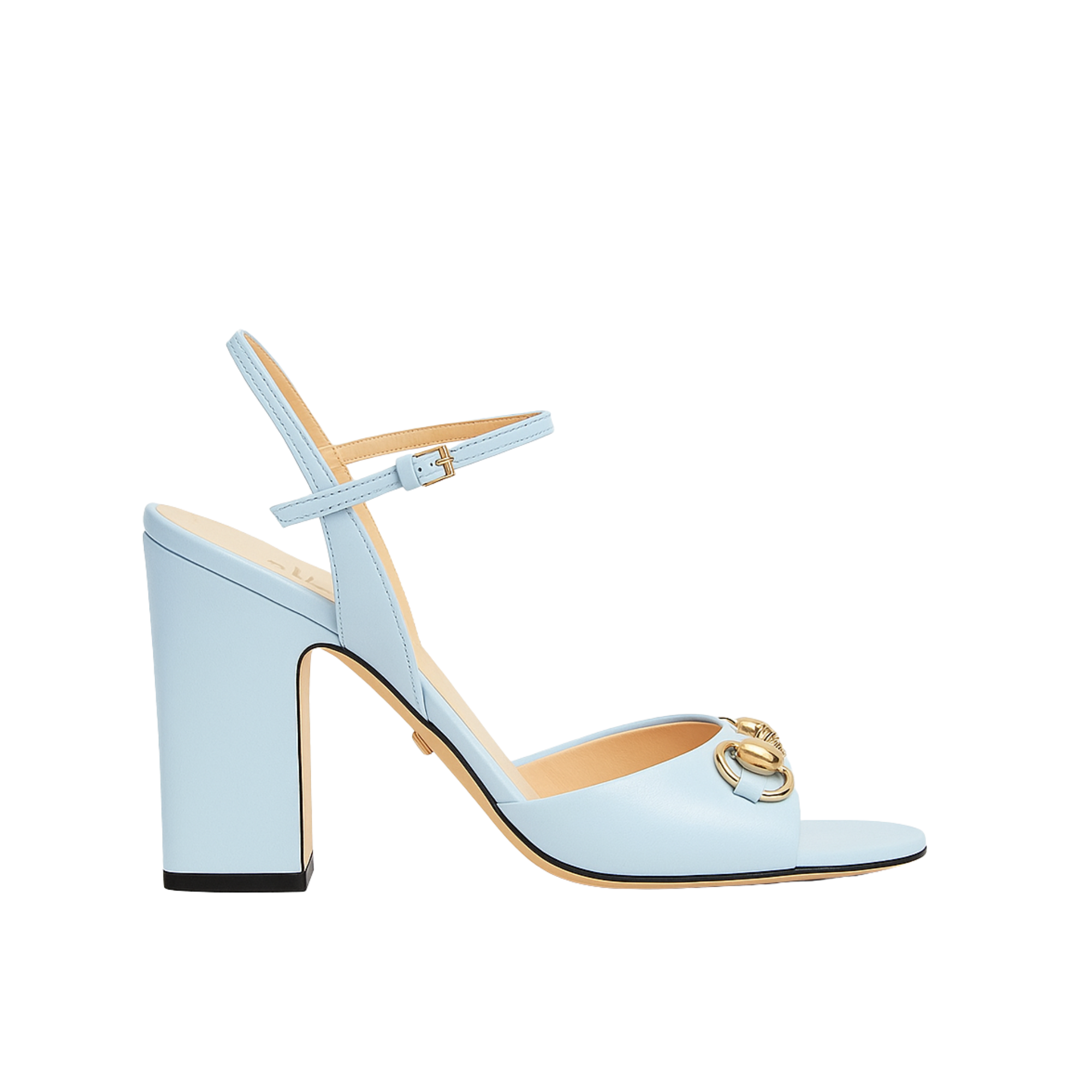 Gucci Women’S Horsebit High Heel Sandal Blue ?771600 C9D00 4728
