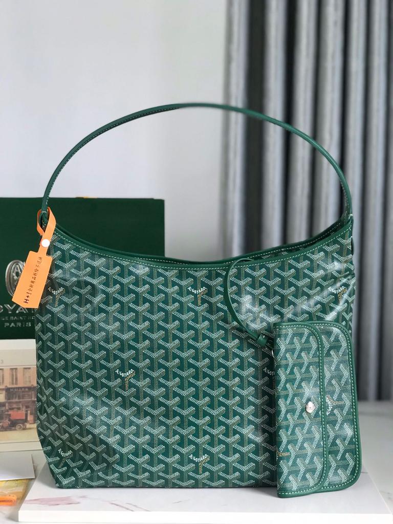 Goyard Hobo Boheme 42Cm Green Canvas