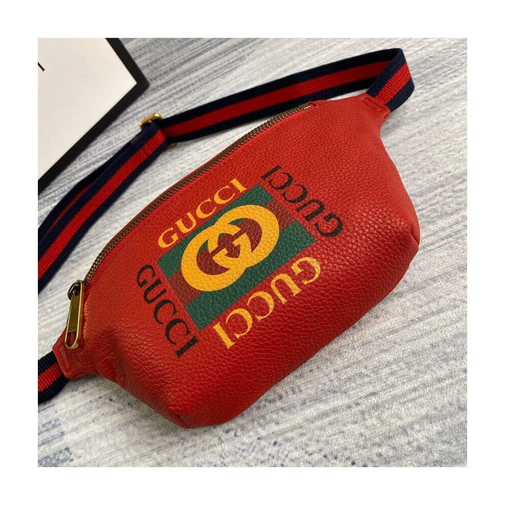 Gucci Coco Capitán Print Belt Bag Red