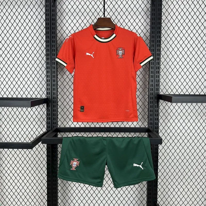 2025-26 Portugal Home KIDS Football jersey