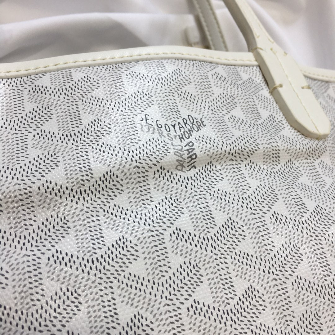 Goyard Anjou Mini Bag 20cm White Canvas