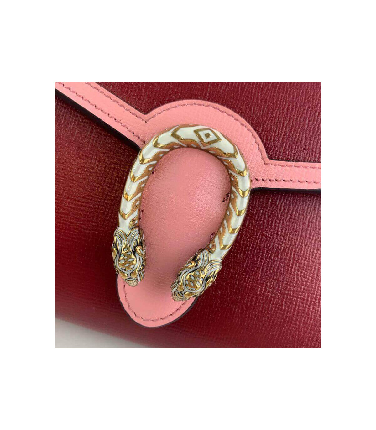 Gucci Dionysus Mini Chain Bag in Red and Pink Leather 20cm