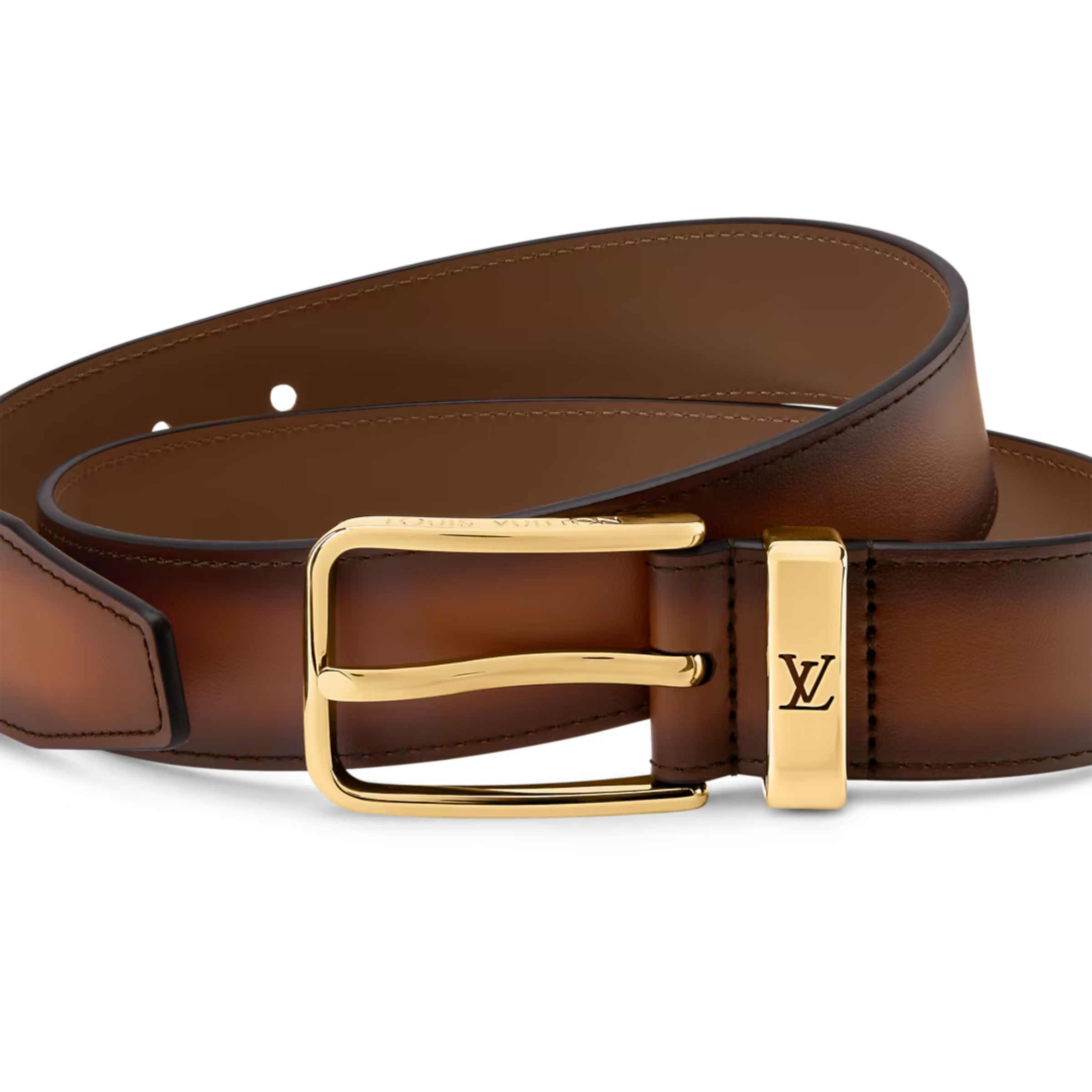 Lv Pont Neuf Patinated 35mm Belt M4506S