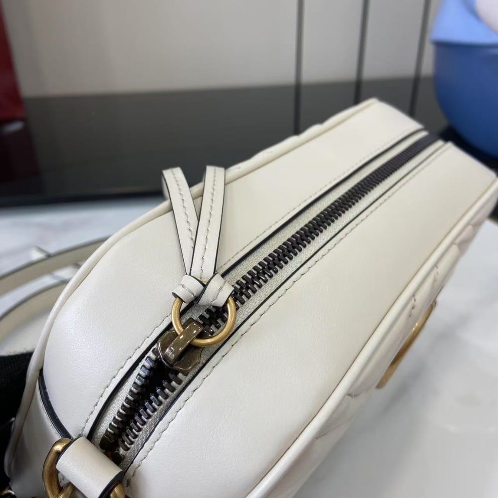 Gucci Gg Marmont Small Shoulder Bag ‎white 24cm 447632 Dtd1t 9022
