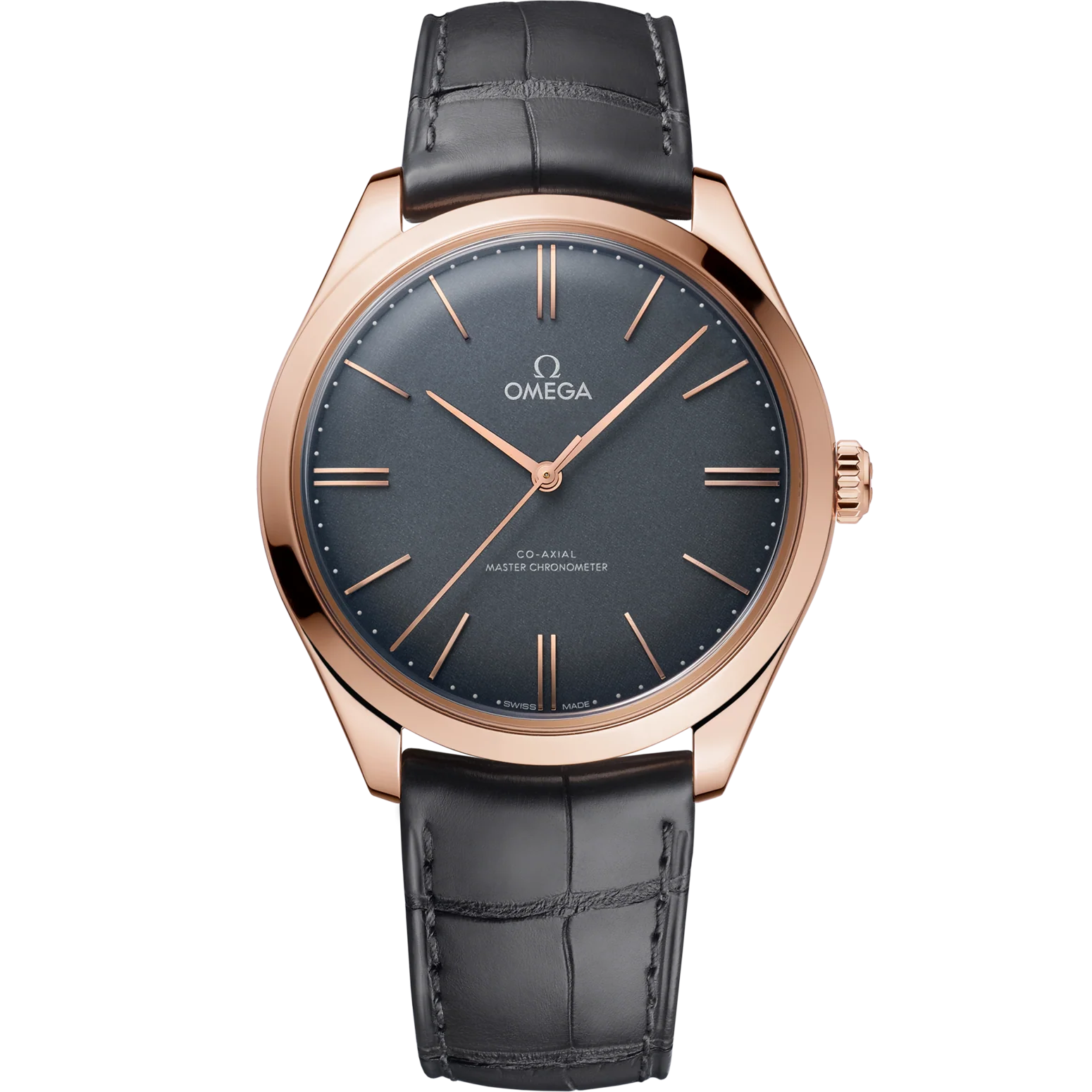 Omega De Ville Trésor 40mm Grey Dial Sedna™ 18k Rose Gold Strap 435.53.40.21.06.001