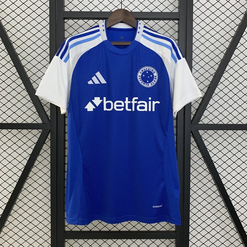 2025-26 Cruzeiro Home All Sponsors Football jersey