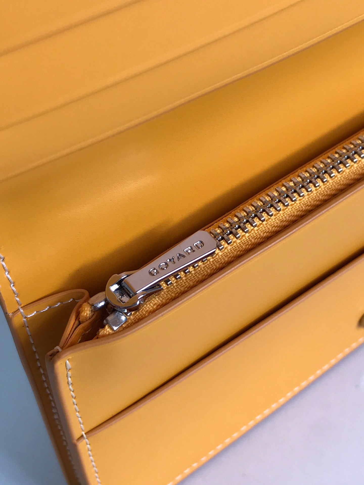 Goyard Richelieu Wallet 19 Cm Yellow Goyardine Canvas