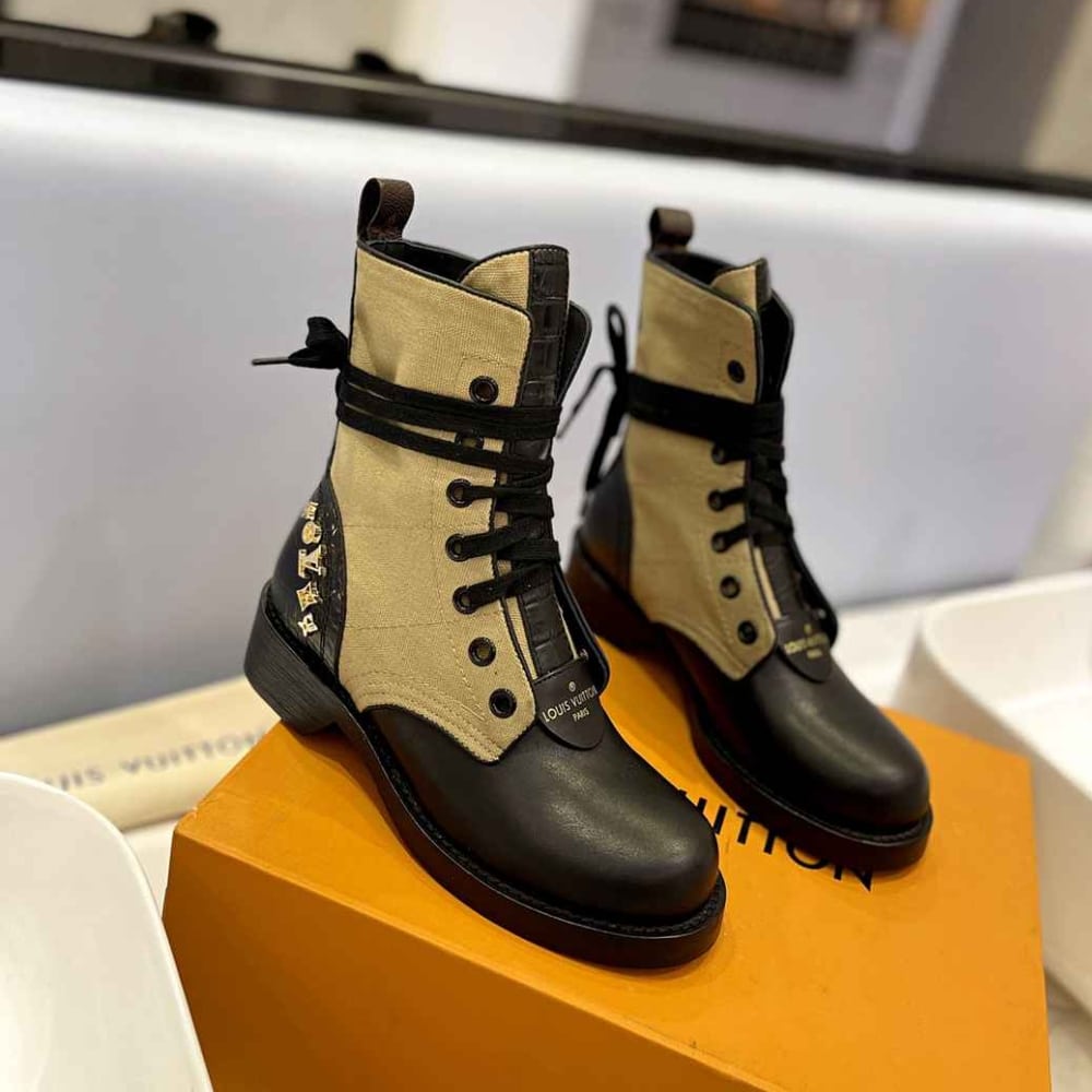 Louis Vuitton Metropolis Flat Rangers Boots Brown 1A9Chu