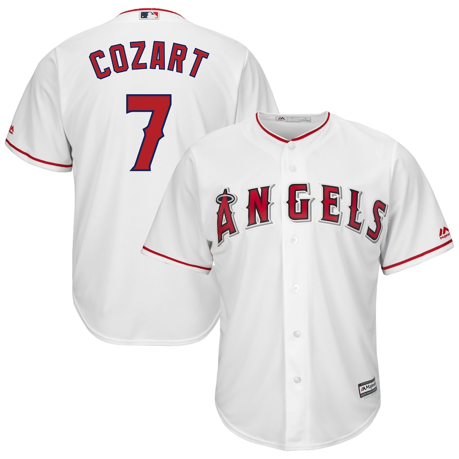 Zack Cozart Los Angeles Angels Majestic Home Cool Base Player Jersey White