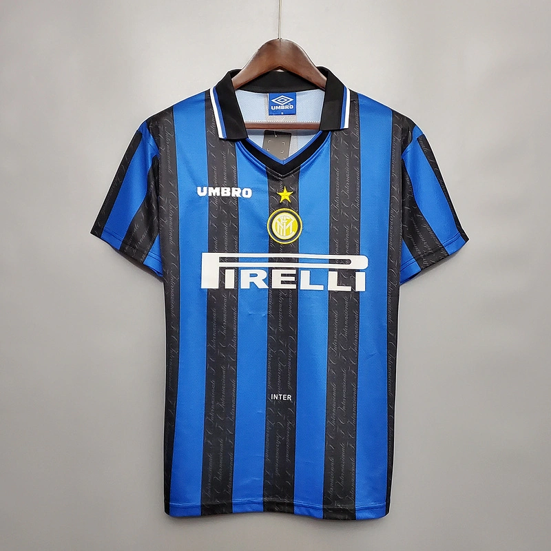 Retro 1997-98 Inter Milan home RONALDO MORIERO ZAMORANO Football jersey