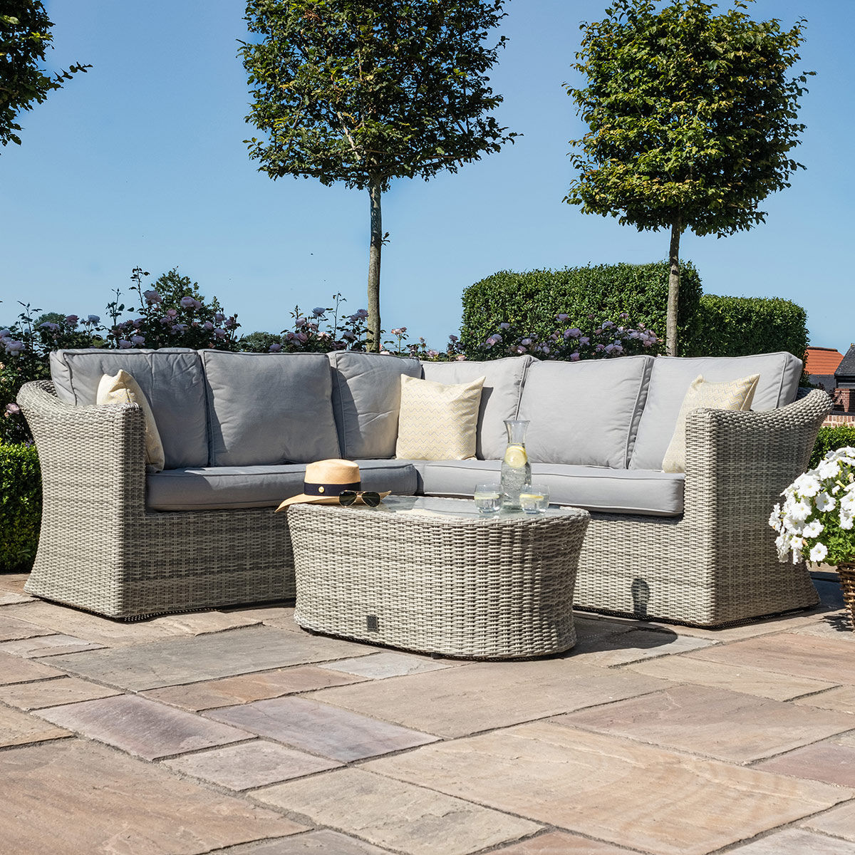 Oxford Small Rattan Corner Sofa Set