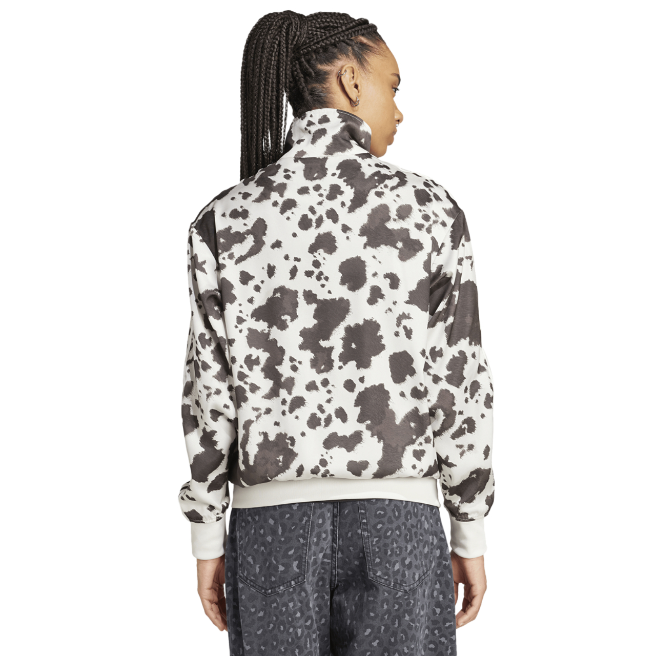 adidas Cow Print Satin Firebird Track Top