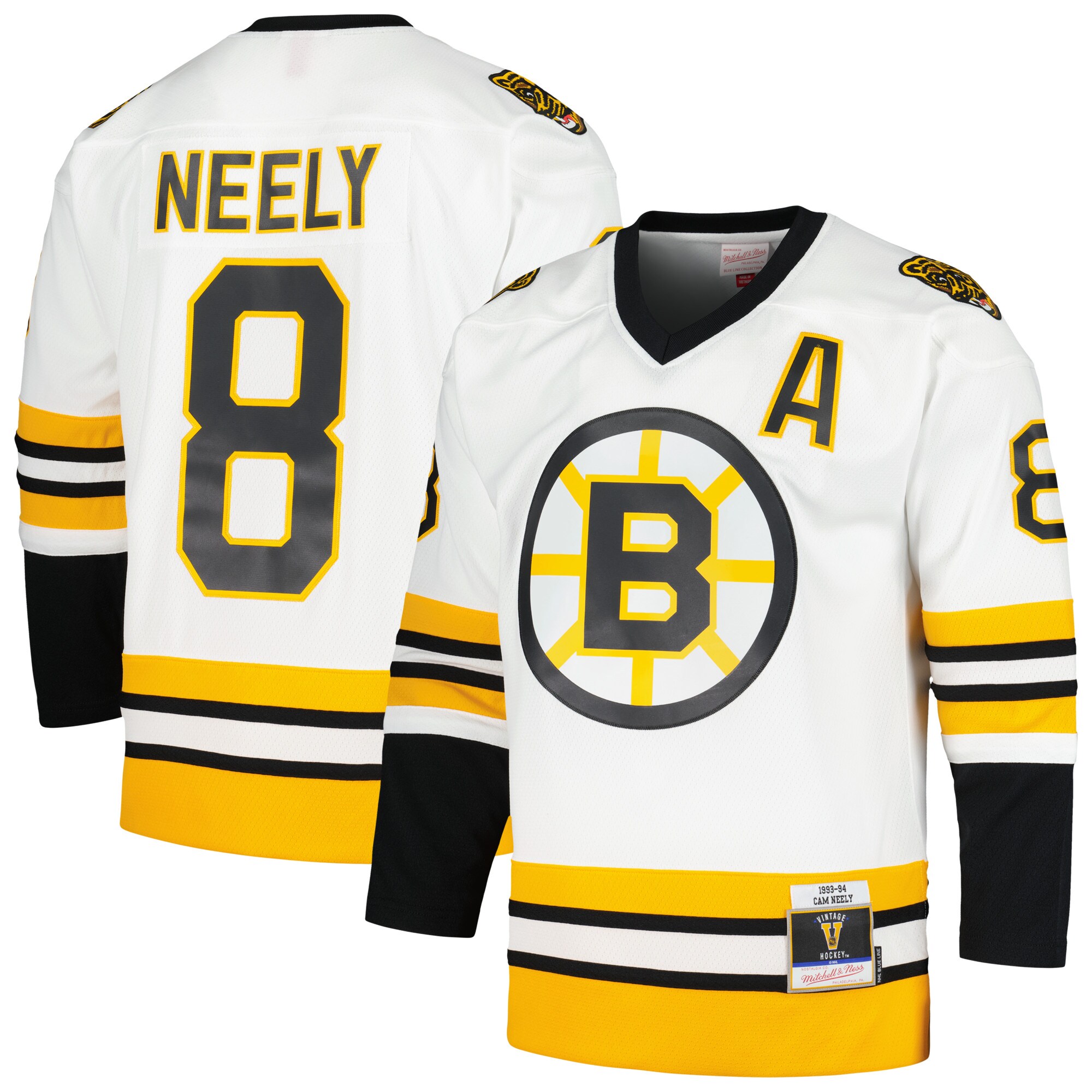 Cam Neely Boston Bruins Mitchell & Ness  1993/94 Blue Line Player Jersey – White