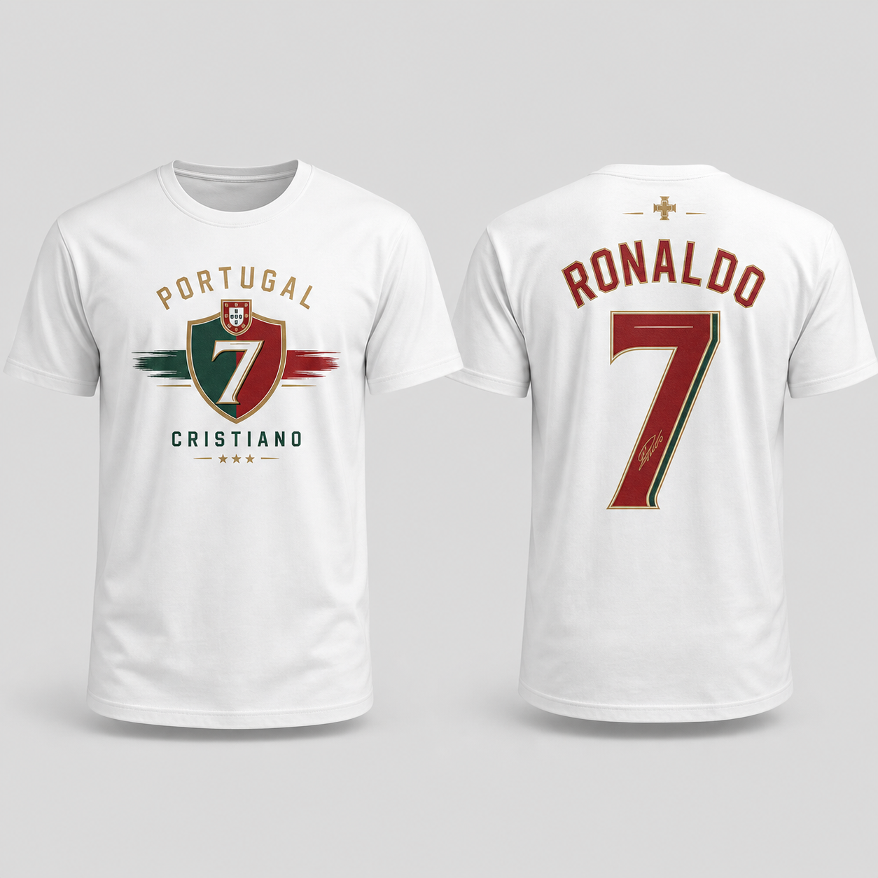 Cristiano Ronaldo Number Pure Cotton T-Shirt – Limited-Time Offer