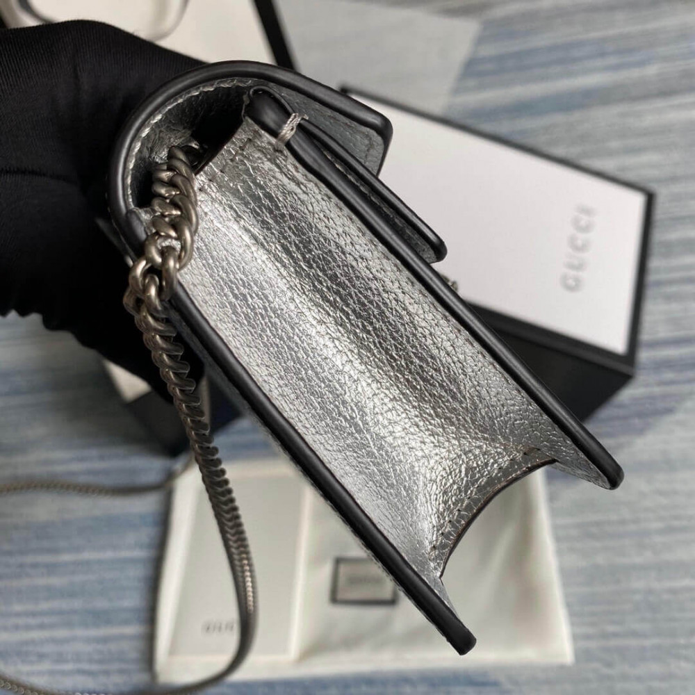 Gucci Dionysus Super Mini Bag in Silver