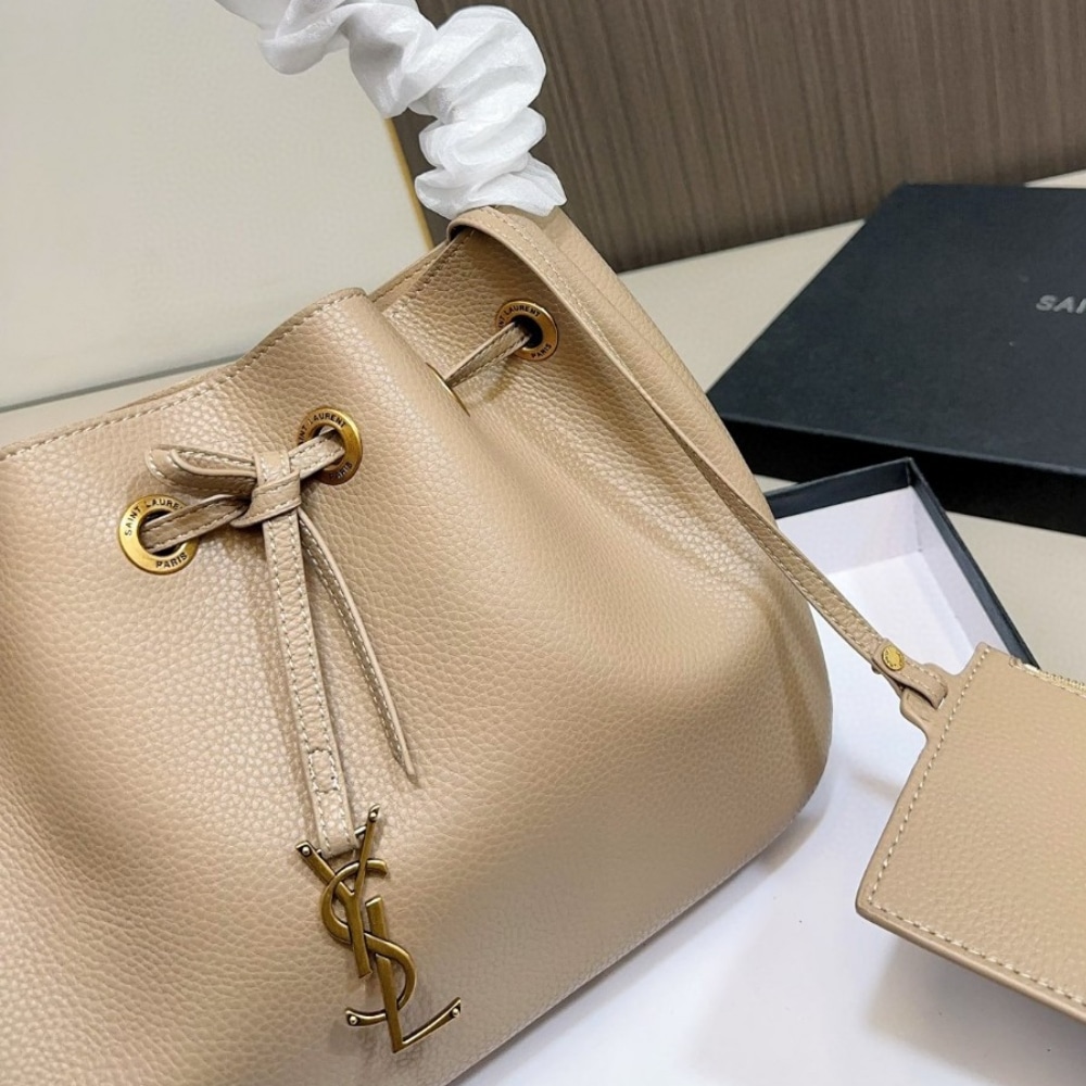 Saint Laurent Paris Vii Hobo Bag Beige 30Cm