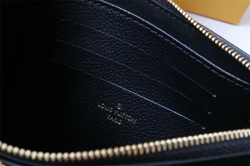 Louis Vuitton Double Zip Pochette 20Cm Black