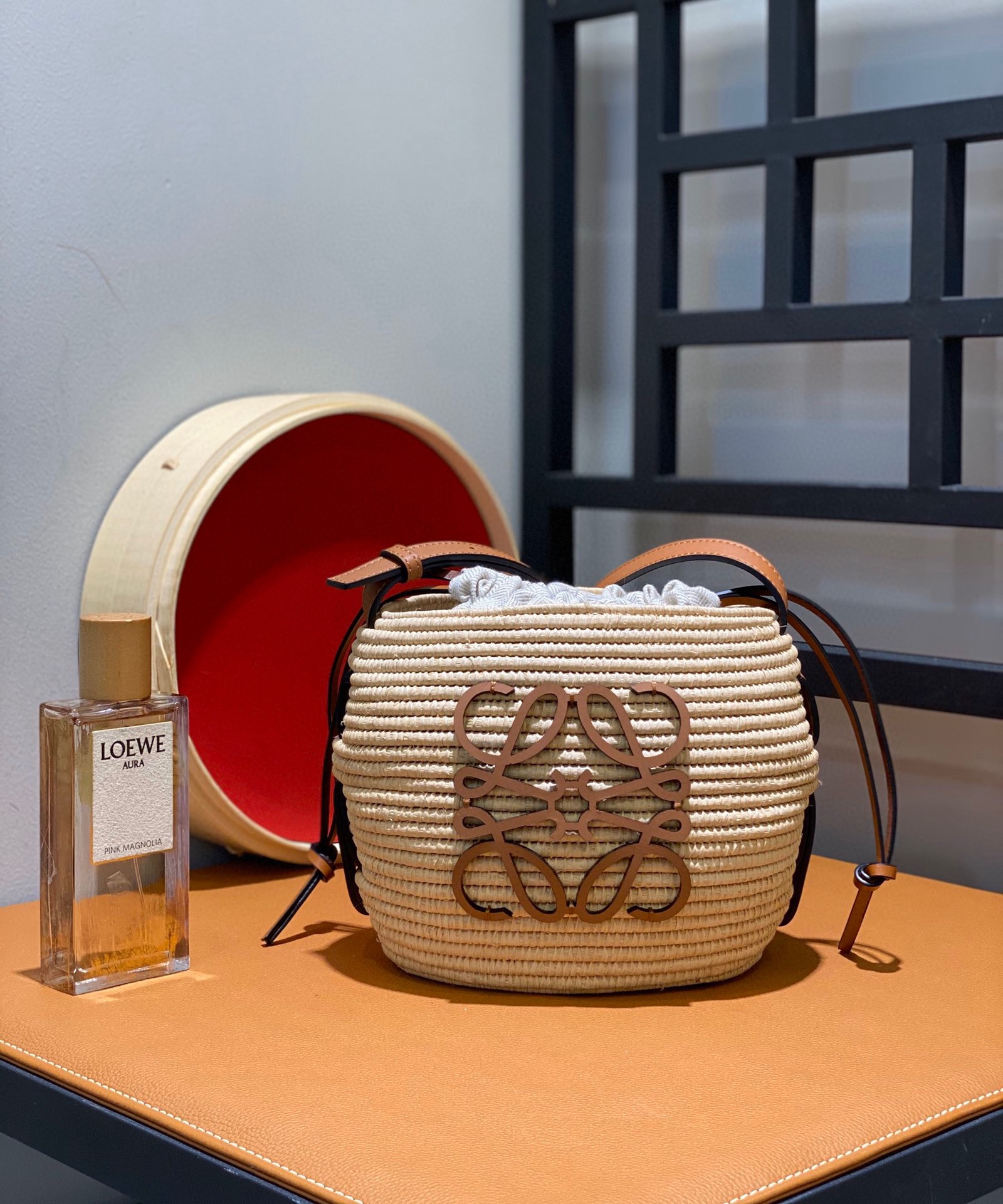 Loewe-062251A- Straw bag