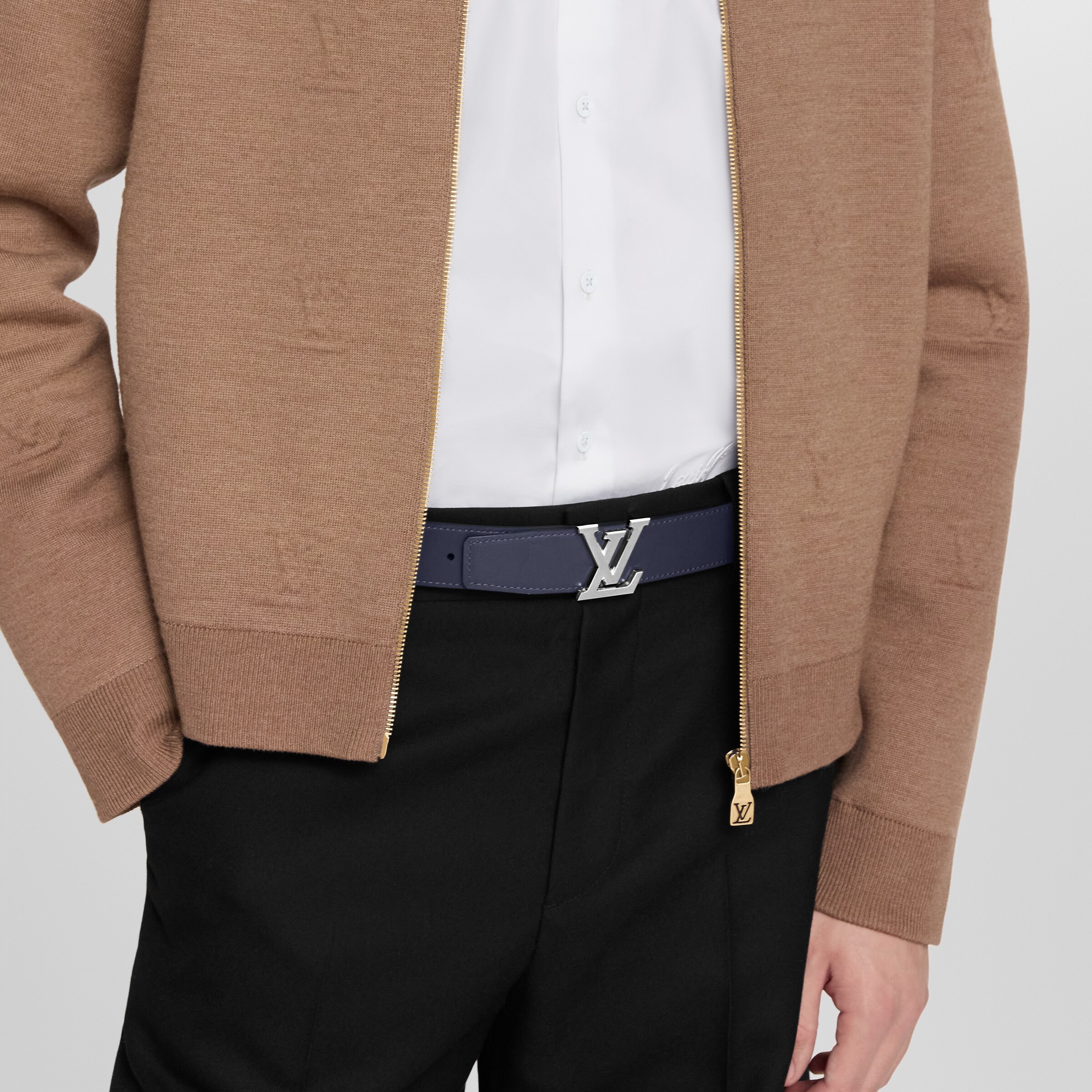 Lv Heritage 35mm Reversible Belt Midnight Blue/Black M8359U