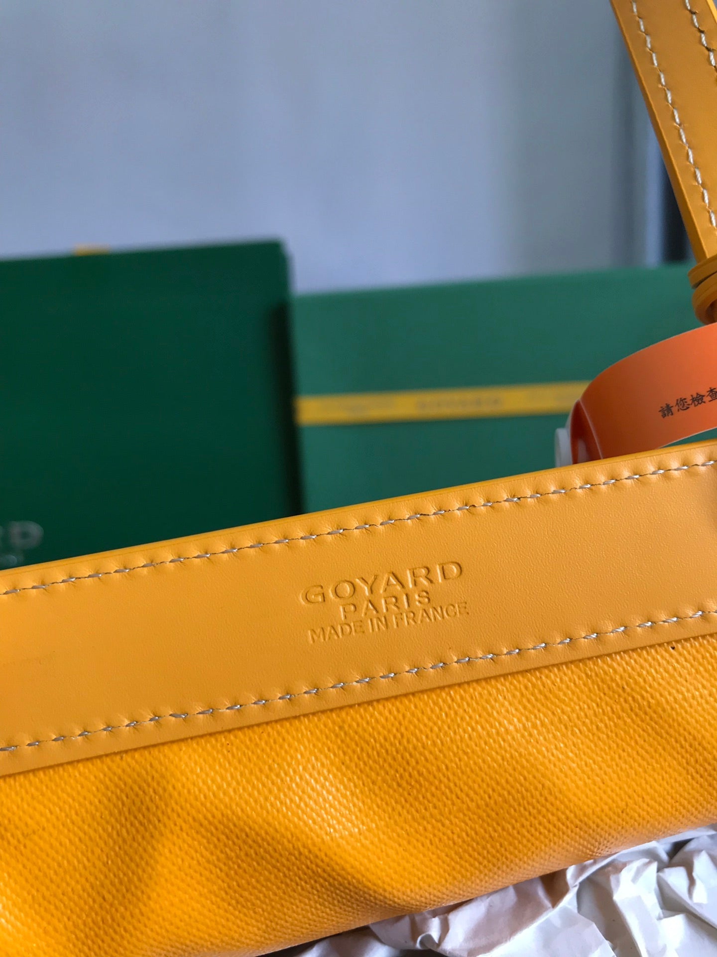 Goyard Bellechasse Biaude Pm Bag 36cm Yellow Goyardine Canvas And Calfskin Trim