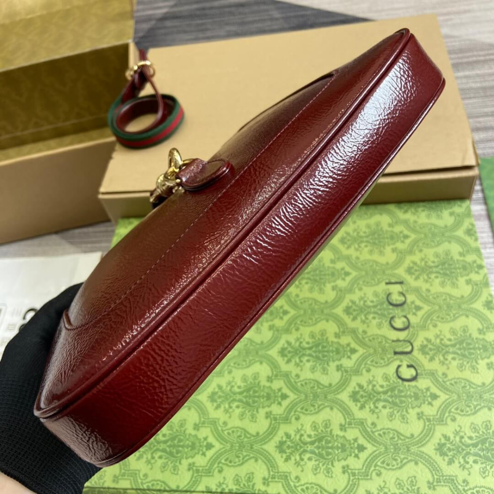 Gucci Jackie Small Shoulder Bag Patent Leather 27.5cm