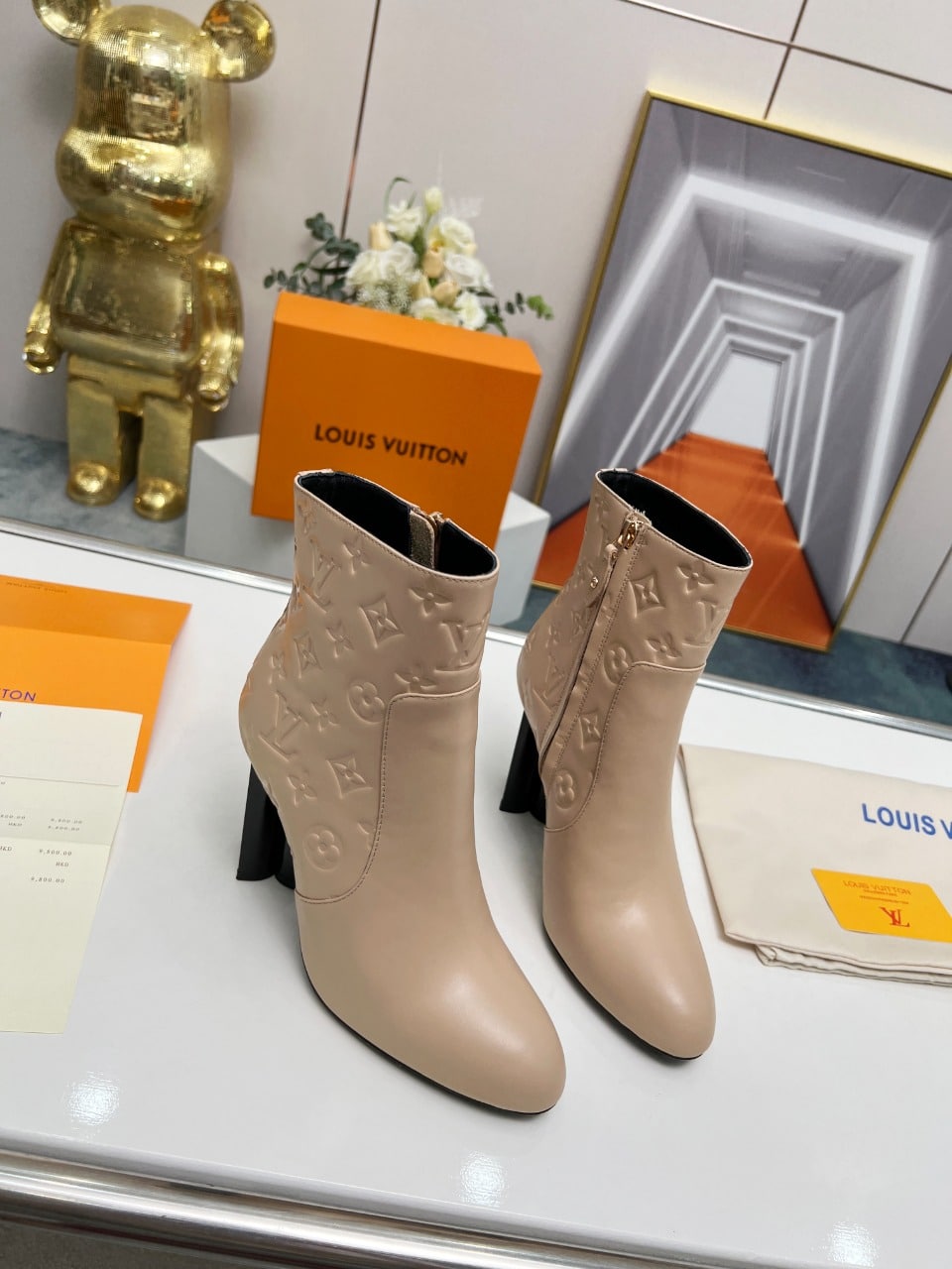Louis Vuitton Silhouette Ankle Boot Beige