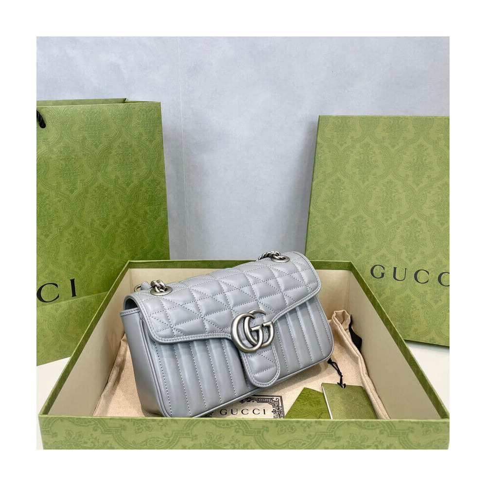 Gucci GG Marmont Small Shoulder Bag Grey